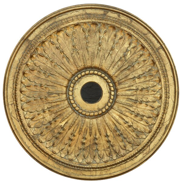 Classic Gilt Chandelier Ceiling Medallion Otherwise Plain Space Value